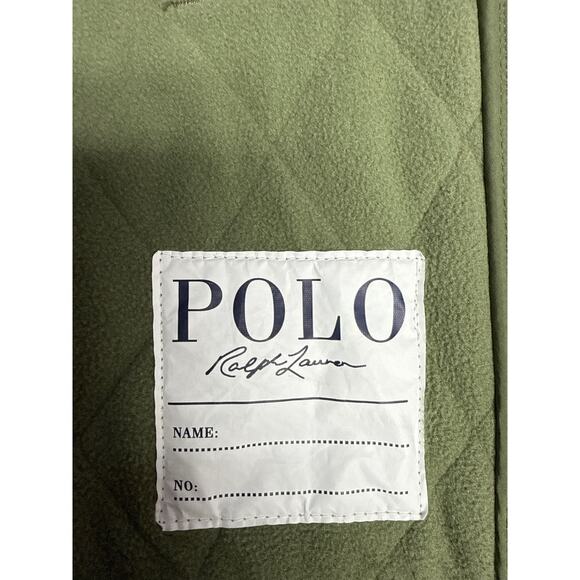 Polo Ralph Lauren Kids Size 6 Quilted Fleece Lined Vest Olive Green Full Zip - Picture 5 of 7